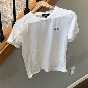 Lulu's White 'Bride' Short Sleeve Tee